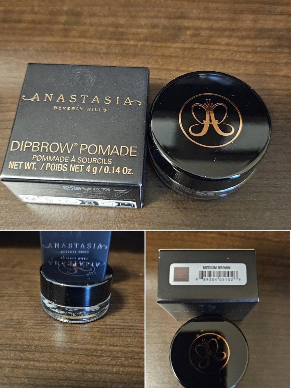 Anastasia Beverly Hills Dipbrow Pomade Medium Brown NEW